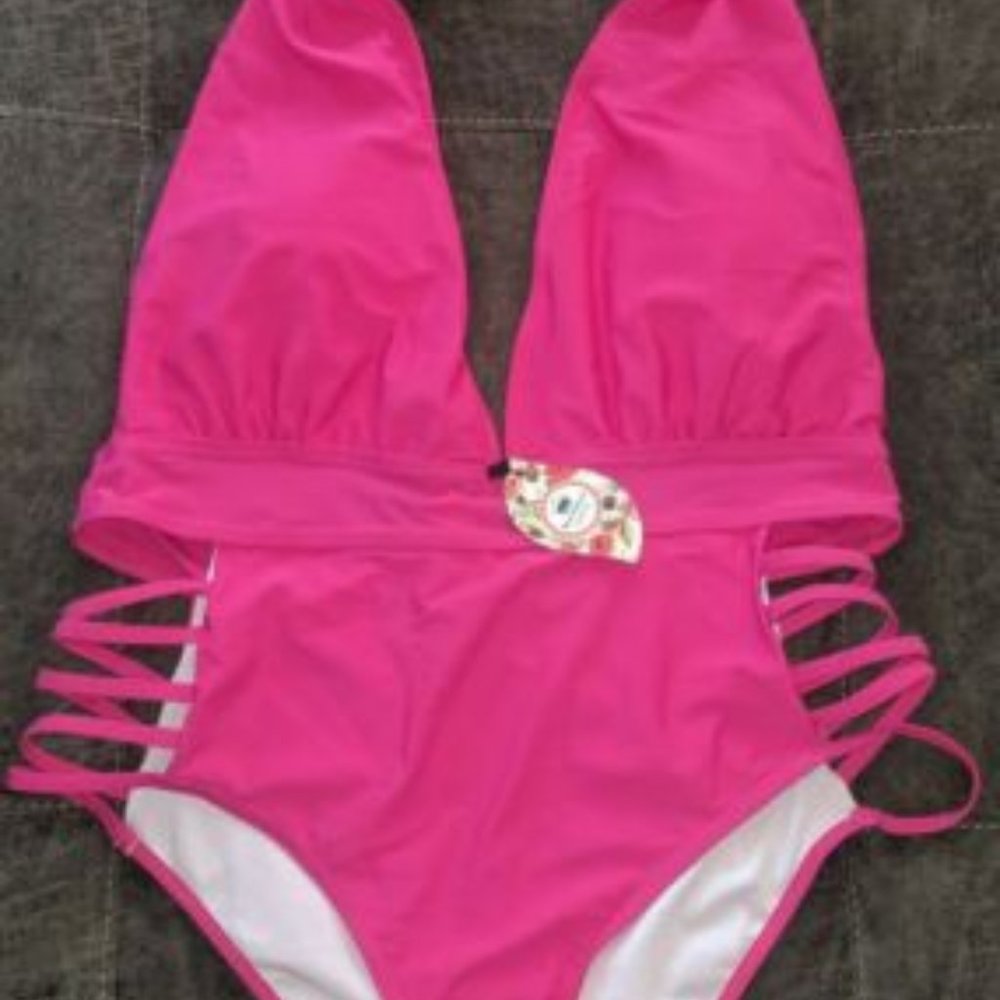BeachQueen Sexy One Piece Swimsuits HOT PINK